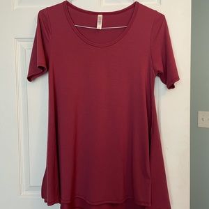 Dark red Lularoe Perfect Tee